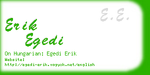 erik egedi business card
